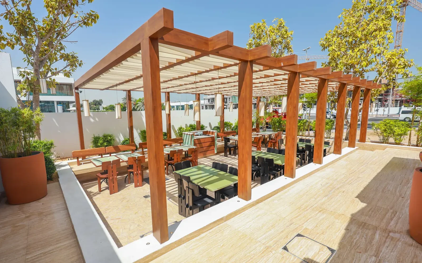 Wooden Pergola in Dubai
